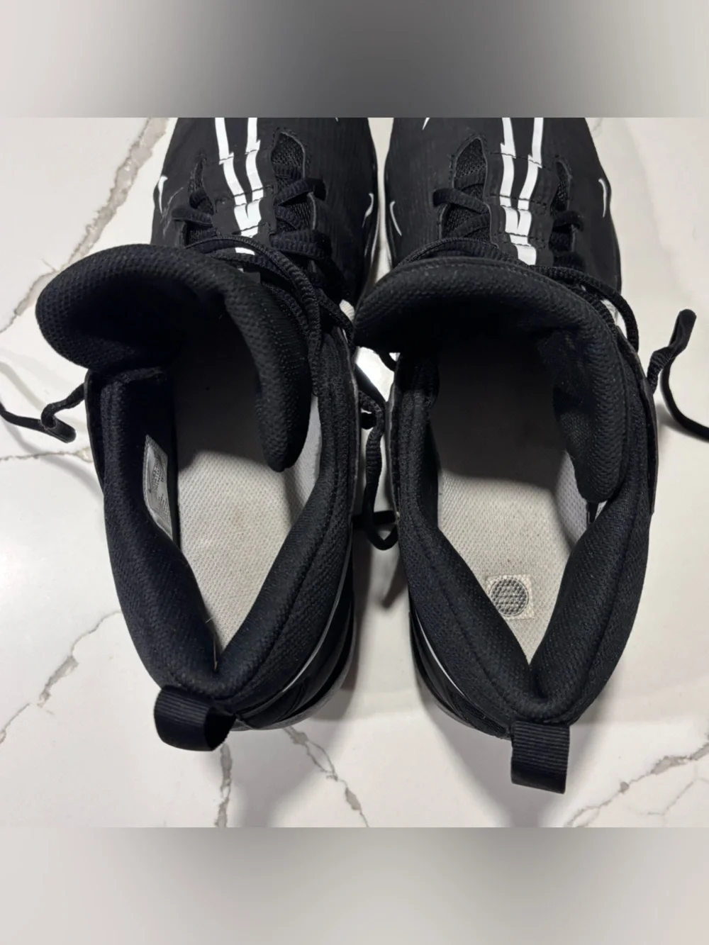 Nike Alpha Fastflex Football Cleats Men’s 10 CV0582-001 Black White Molded Studs